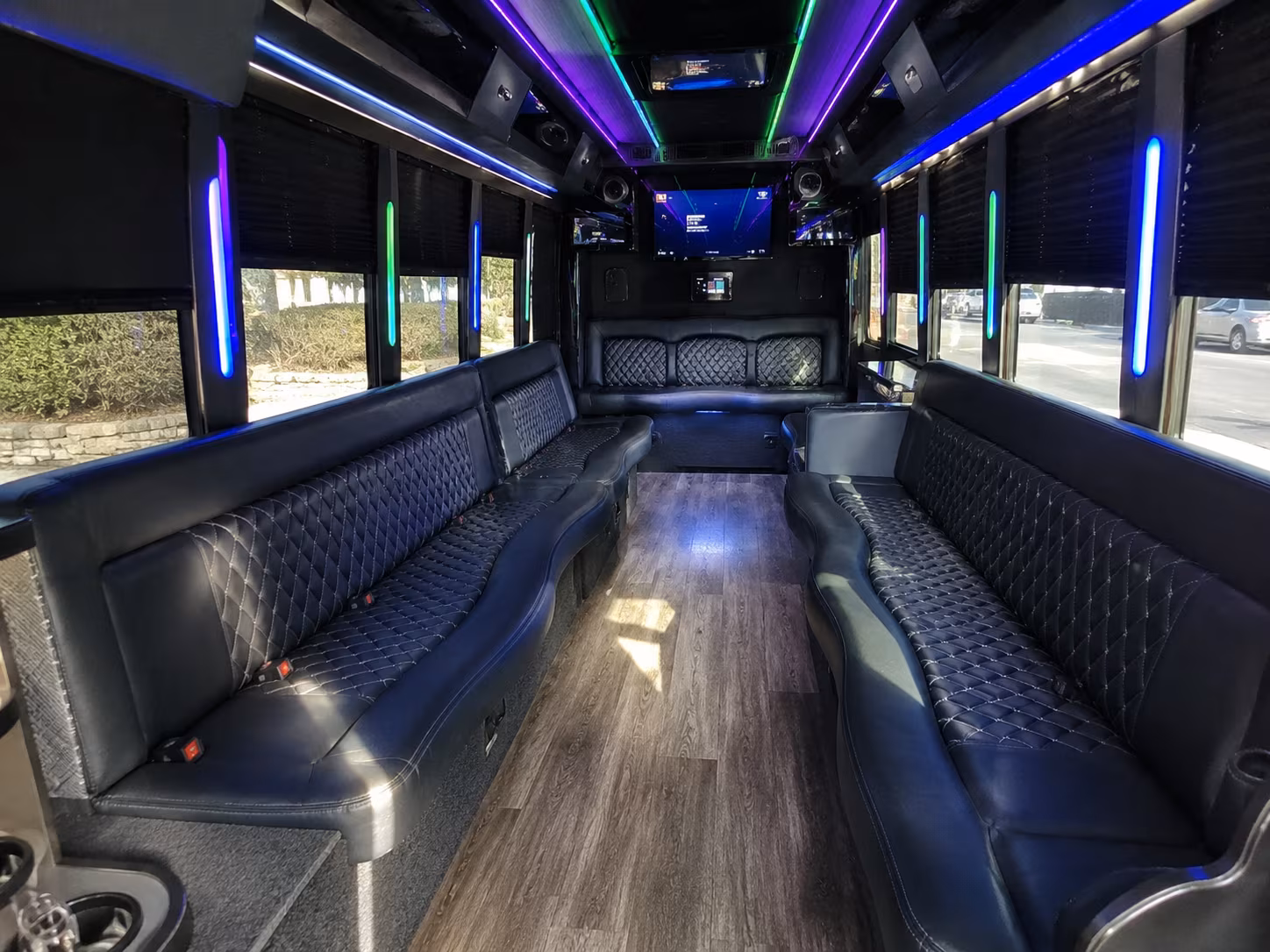 marysville 15 passenger party bus interior