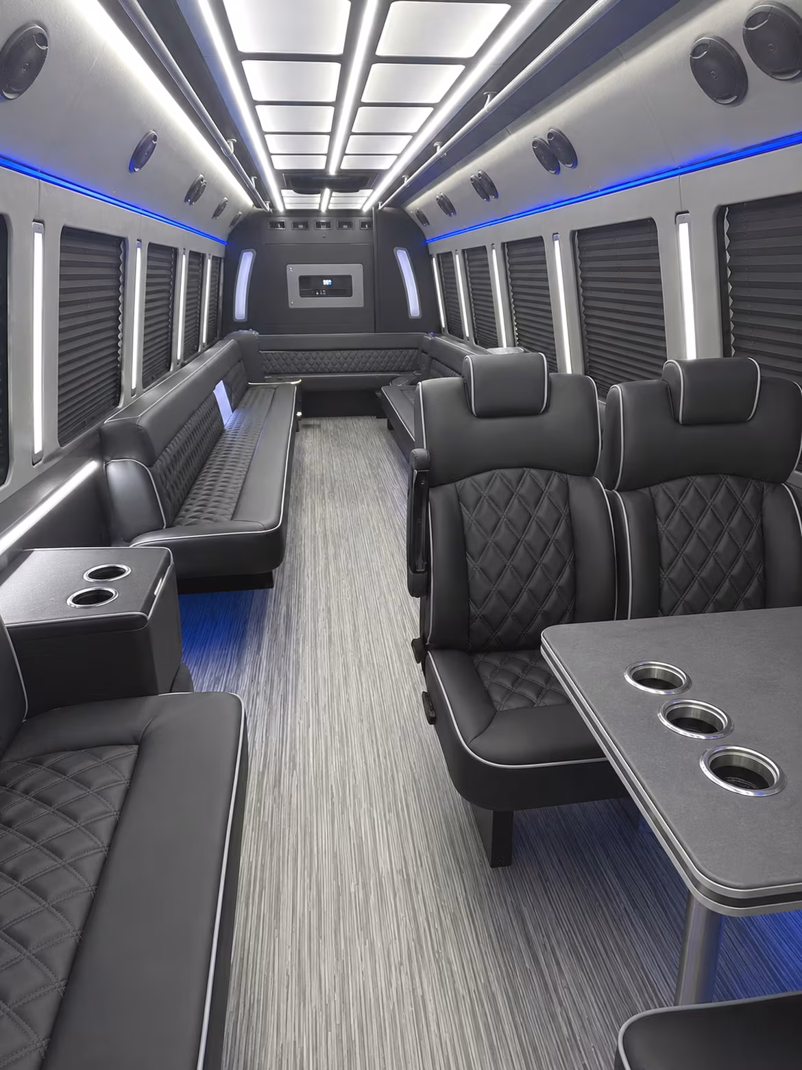 marysville 25 passenger party bus inside