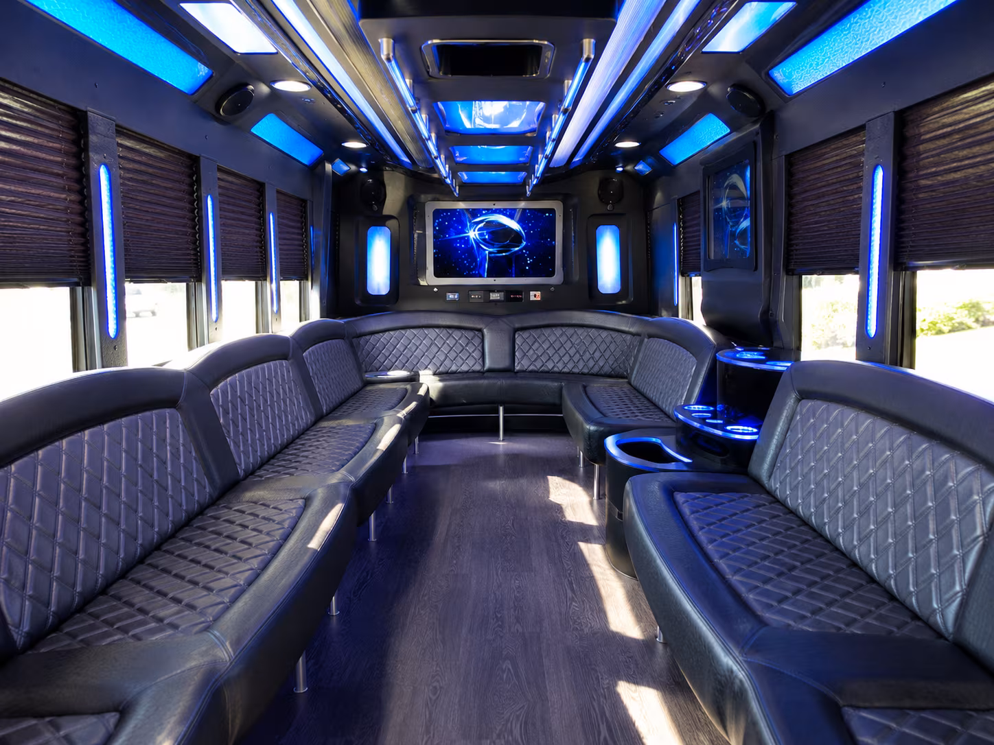 marysville 28 passenger party bus inside