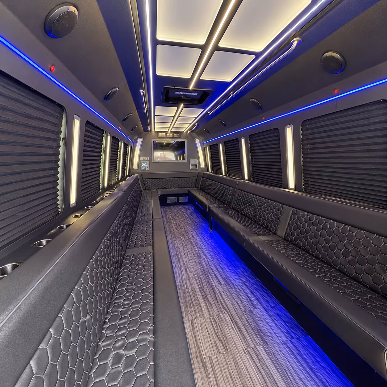 marysville 30 passenger party bus interior