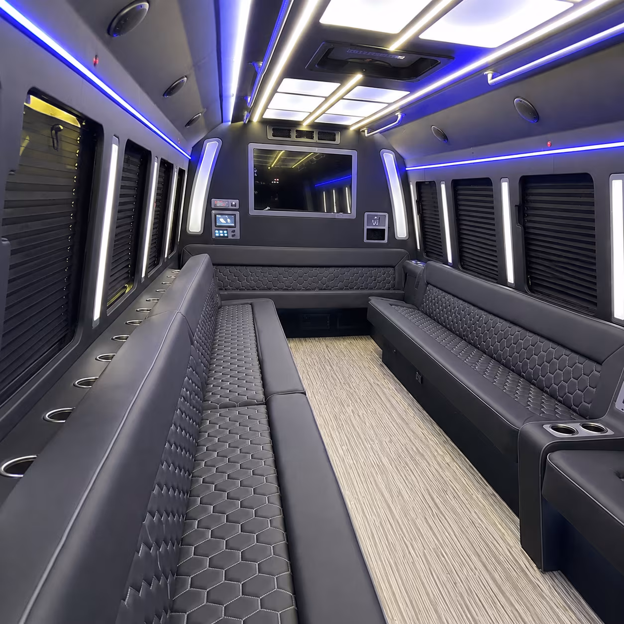 marysville 40 passenger party bus inside
