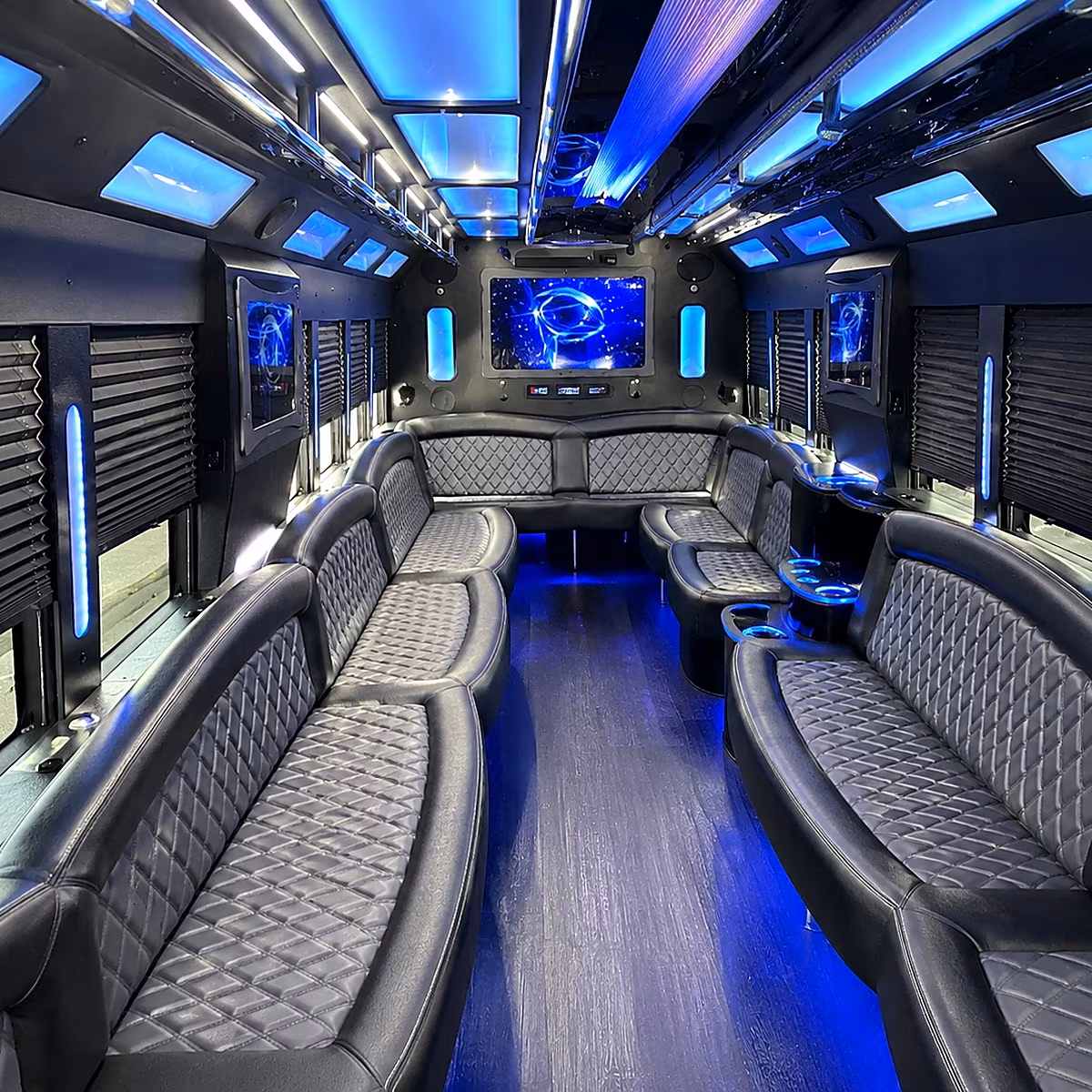 marysville 50 passenger party bus interior